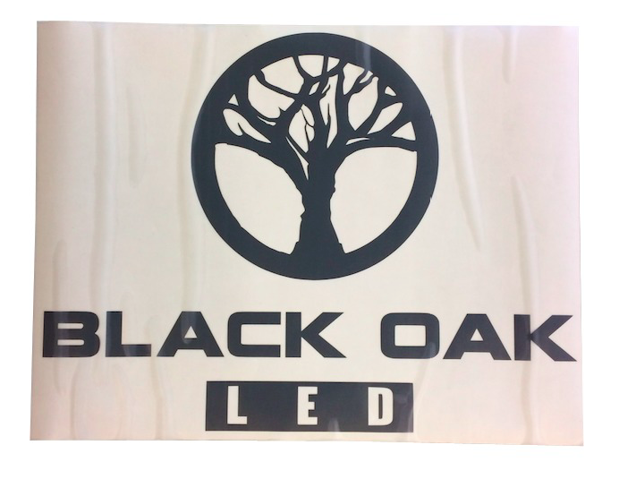 Large Black Oak LED Decal