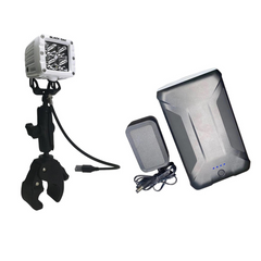 New - GoPOD Marine Clamp on Spot Light & Power Pack Bundle