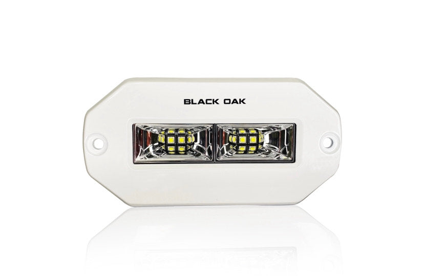 New - 4 Inch Marine Flush Mount Spreader Light - Black Oak LED Pro Series 2.0